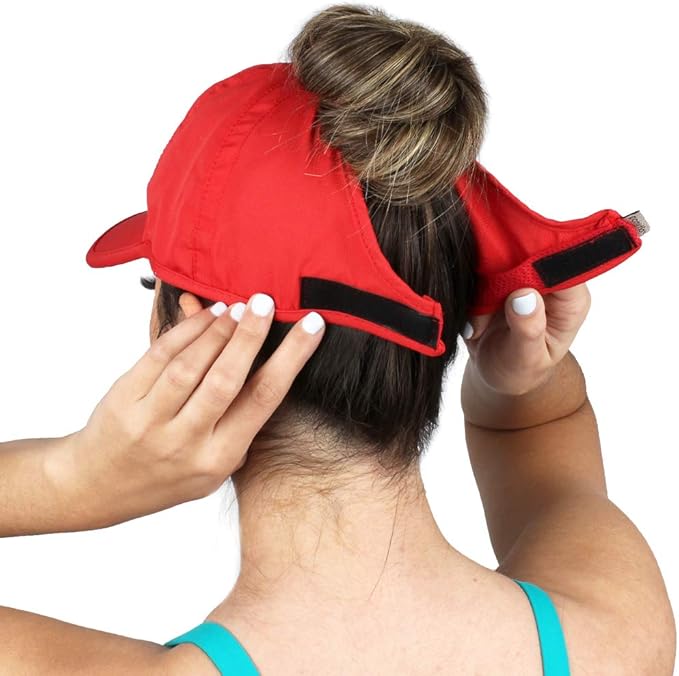 Ponyflo Women’s Ponytail Baseball Cap, Patented Active Feather-Light Hat with Open Back