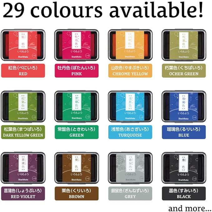 IROMOYO Stamp PAD, Traditional Japanese Ink Colour, Oil-Based Ink pad - Image 3