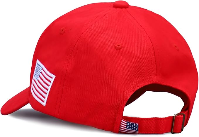 USA Trucker Hat for Men & Women American Flag Cap Adjustable Baseball Cap Mesh Snap Patriotic 3D Embroidered Cap