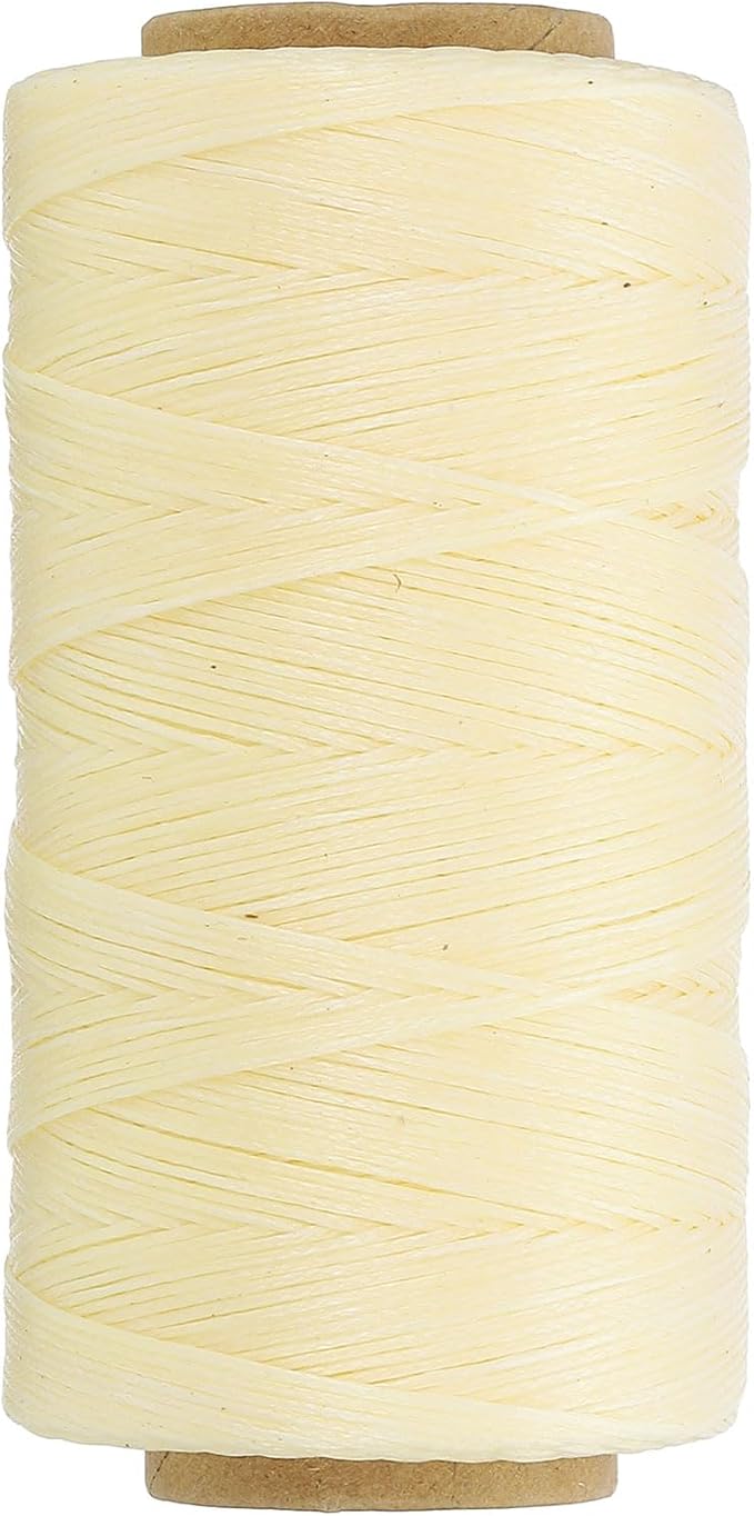 PATIKIL 284 Yard Flat Waxed Thread 150D 1mm Leather Sewing Cord by PATIKIL