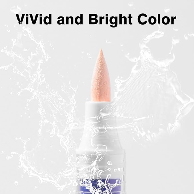 ROSYMENG 9 Color Acrylic Paint Pens, Quick-Drying Waterproof Acrylic Paint - Image 6