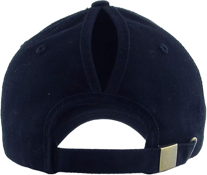 Classic Plain Ponytail Messy High Bun Headwear Adjustable Cotton Trucker Mesh Glitter Hat Baseball Cap