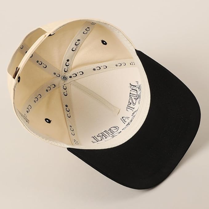 MIRMARU Two-Tone Vintage Canvas Trucker Hats for Men & Women, Adjustable Size Baseball Caps with Trendy Embroidered Design