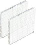 PATIKIL 4" x 4" Acrylic Stamp Block, 2 Pack Clear Stamping Block by PATIKIL
