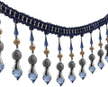 3yards Beading Fringe Trimming Long Beads Tassel Curtain Trim Ribbon Trim by EMDOMO