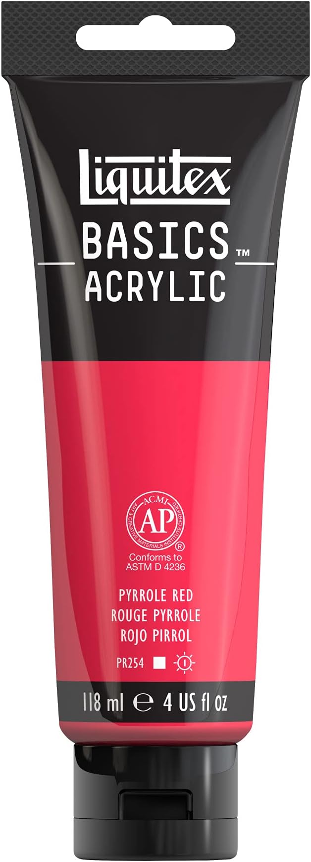 Liquitex BASICS Acrylic Paint, 118ml Tube, Pyrrole Red by Liquitex