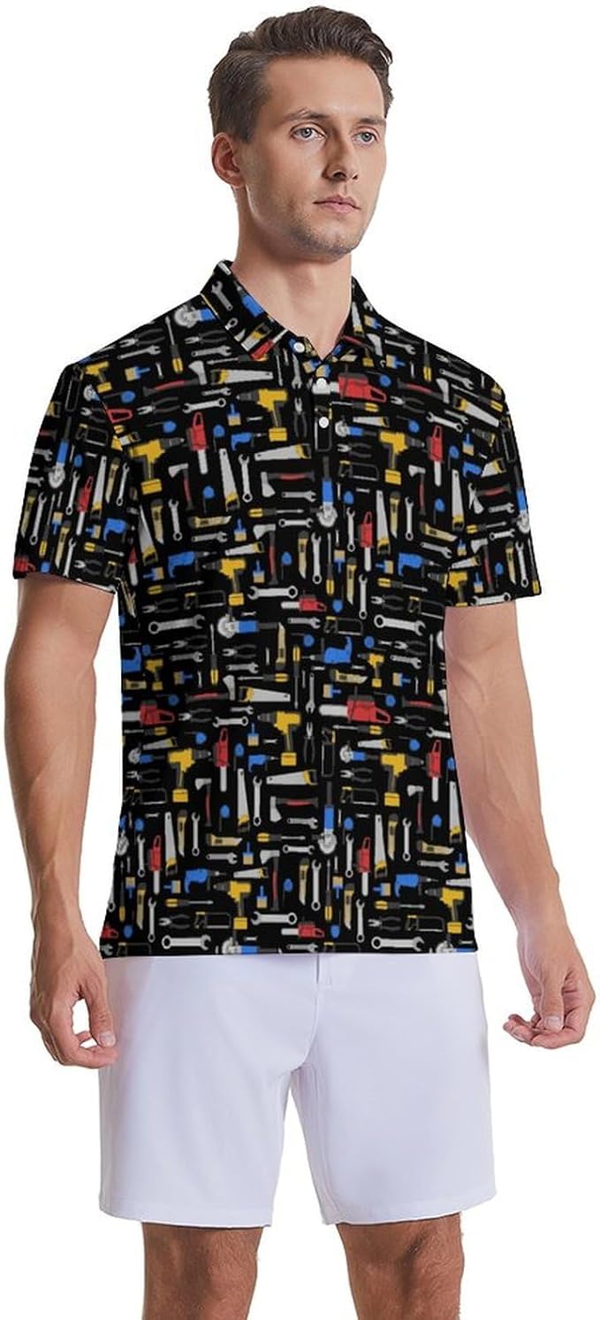 Mens Golf Shirts Golf Polo Shirts for Men Short Sleeve Polo Shirts Golf Gifts