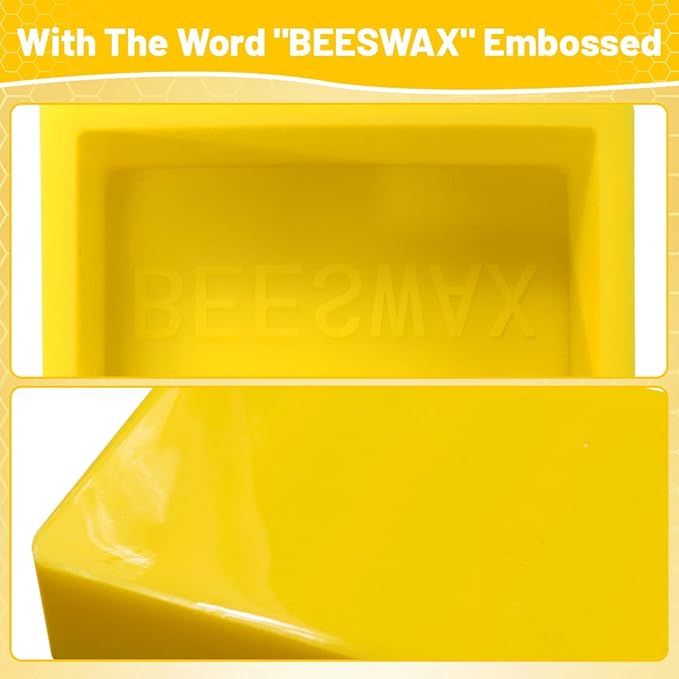 Silicone Beeswax Mold with Makes 2 x 1 lb Blocks, Reusable Silicone Molds with - Image 4