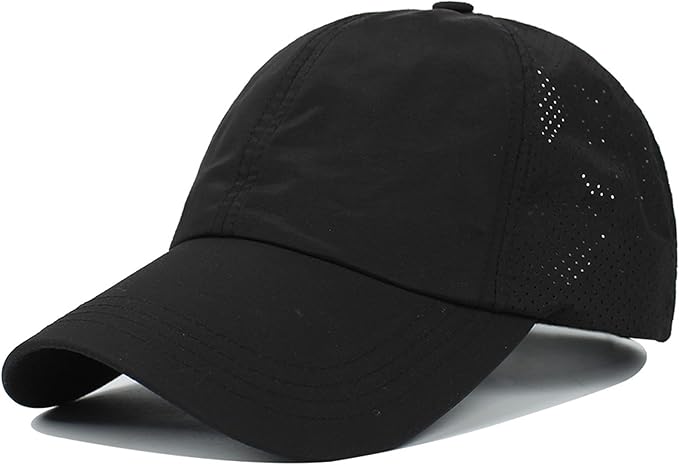 Womens Quick-Drying Criss-Cross Baseball-Cap Lightweight-Golf-Sport-Hat Ponytail-Sun-Hat Summer Medium