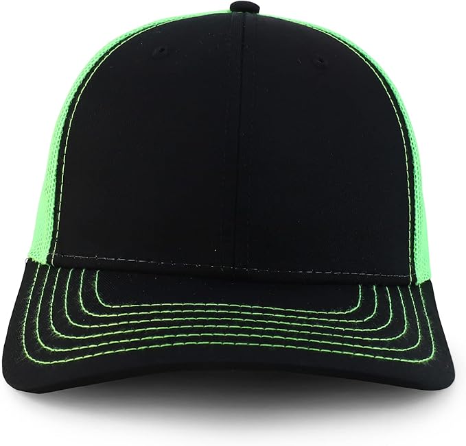Armycrew Oversize XXL Low Profile Two Tone Mesh Back Trucker Baseball Cap