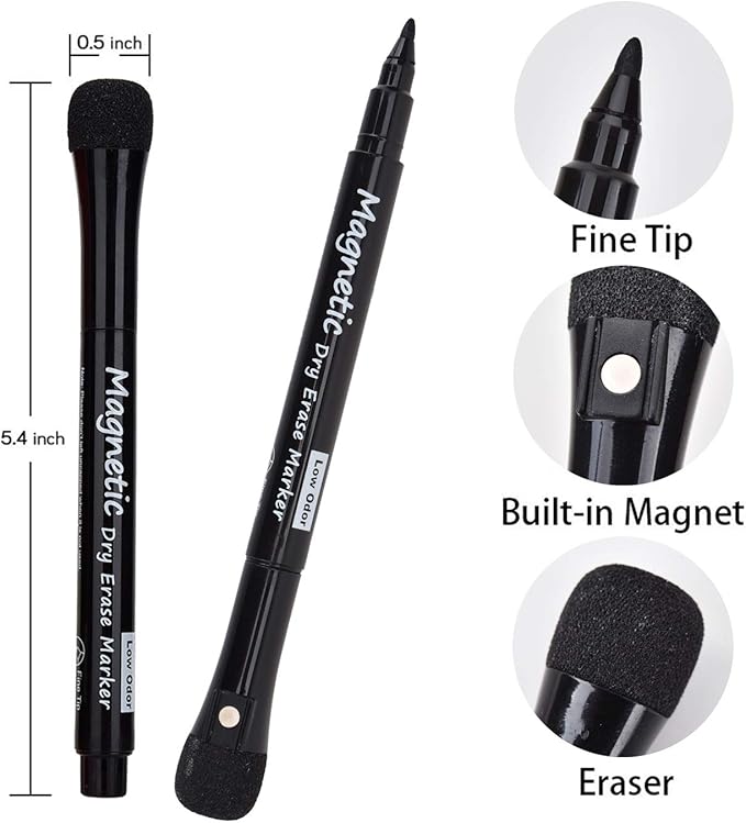 Browill Magnetic Dry Erase Markers, Dealkits Low Odor White Board Markers - Image 2