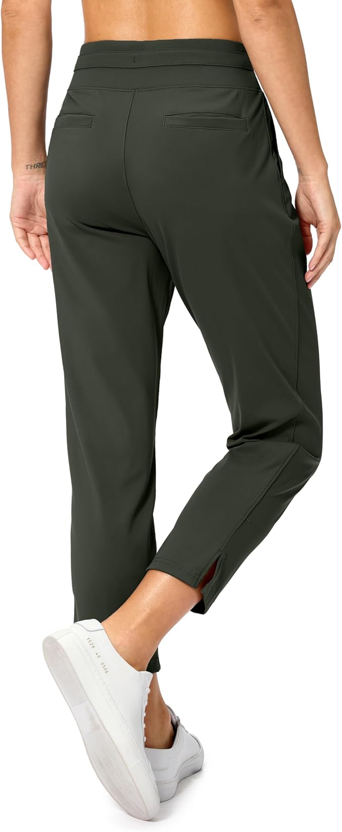Soothfeel Women's Pants with 4 Pockets 7/8 Stretch High Waisted Sweatpants Travel Athletic Work Golf Pants for Women