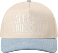 MIRMARU Two-Tone Vintage Canvas Trucker Hats for Men & Women, Adjustable Size Baseball Caps with Trendy Embroidered Design