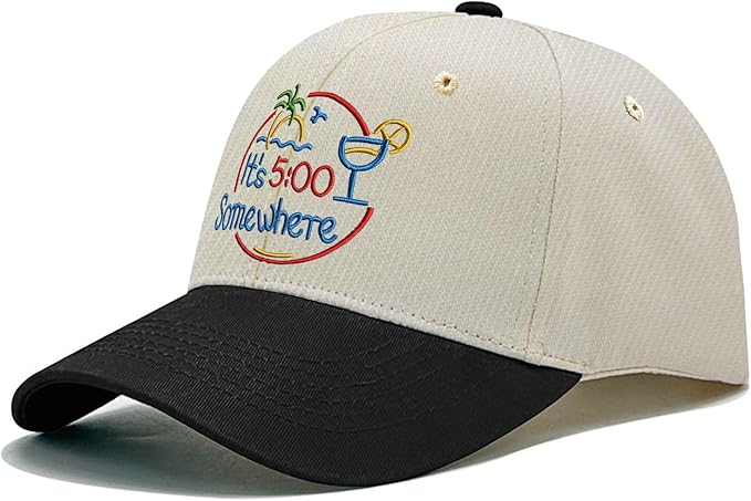 Jimmy Music Buffett Accessories Hats Its 5 Oclock Some Where Baseball Cap Mom Hat Pigment Black Womens Bucket