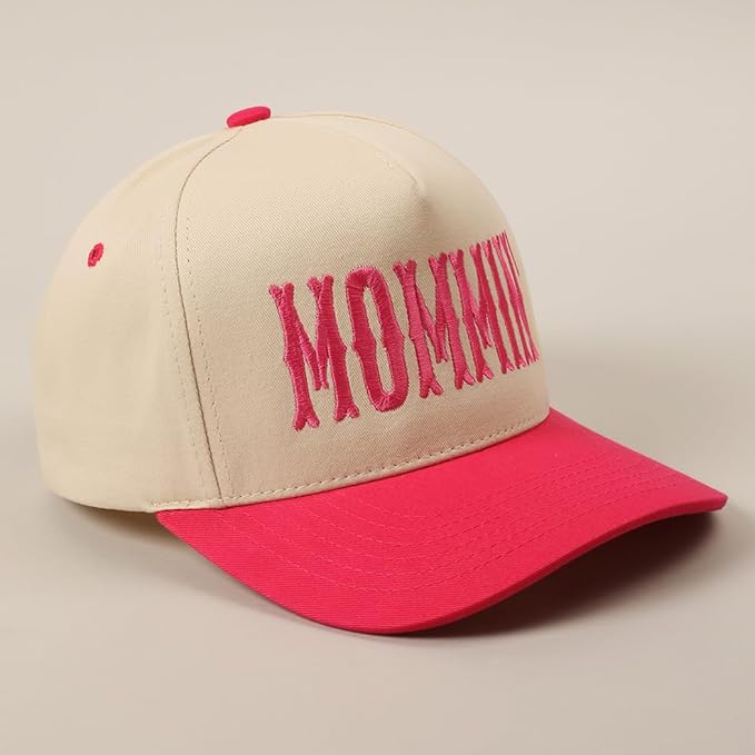MIRMARU Two-Tone Vintage Canvas Trucker Hats for Men & Women, Adjustable Size Baseball Caps with Trendy Embroidered Design