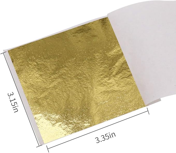 KINNO 12 Colors Imitation Gold Leaf Sheets Multi-Color Gold Leaf Paper - Image 4