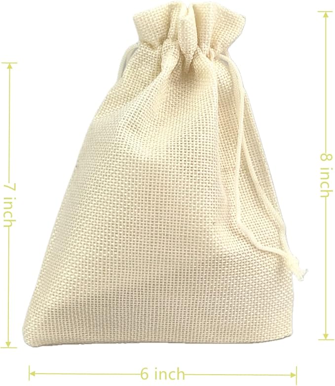 Palmhomee Pack of 25 Burlap Gift Bags - Image 3