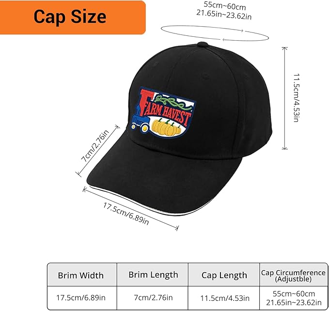 Embroidered Baseball Cap for Men Women, Breathable Cotton Adjustable Hat, Various Patterns for Casual Daily Outfits