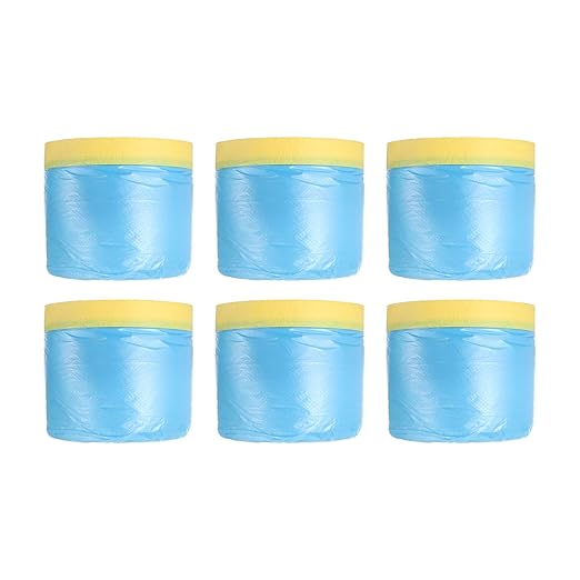 uxcell Pre-Taped Masking Film, 1.8ft x 82ft Plastic Paint Drop Cloth by uxcell