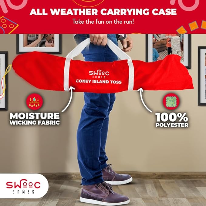 SWOOC Games - Coney Island Toss™ - Arcade Style Cornhole Board Set w/Carrying - Image 5