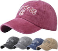 Vintage Washed Cotton Baseball Caps for Women Men Classic Route 66 Embroidered Sun Protection