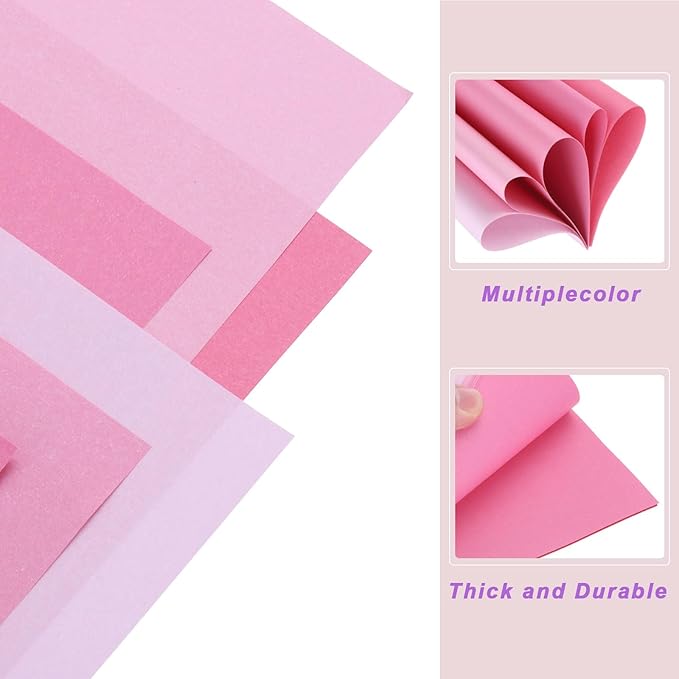 DMiotech 50 Sheets 6x6 Inch Origami Paper Large, 7 Colors Pink Square Origami - Image 5
