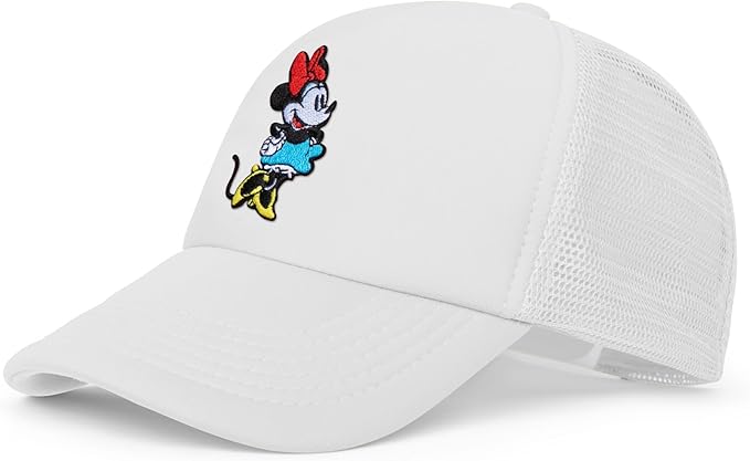 Disney Adult Trucker Hat, Minnie Mouse Mesh Snapback Baseball Cap