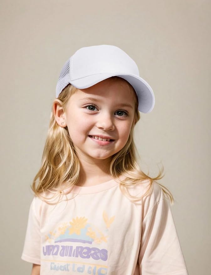 Edoneery Baseball Cap for Kids-Adjustable Washed Cotton Golf Toddler Hat for Boys & Girls