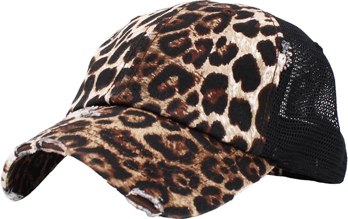 Classic Plain Ponytail Messy High Bun Headwear Adjustable Cotton Trucker Mesh Glitter Hat Baseball Cap