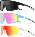 3 Pack Kids Sunglasses Youth Baseball Polarized Sun Glasses Sports Cycling Running for Boys Girls UV Protection
