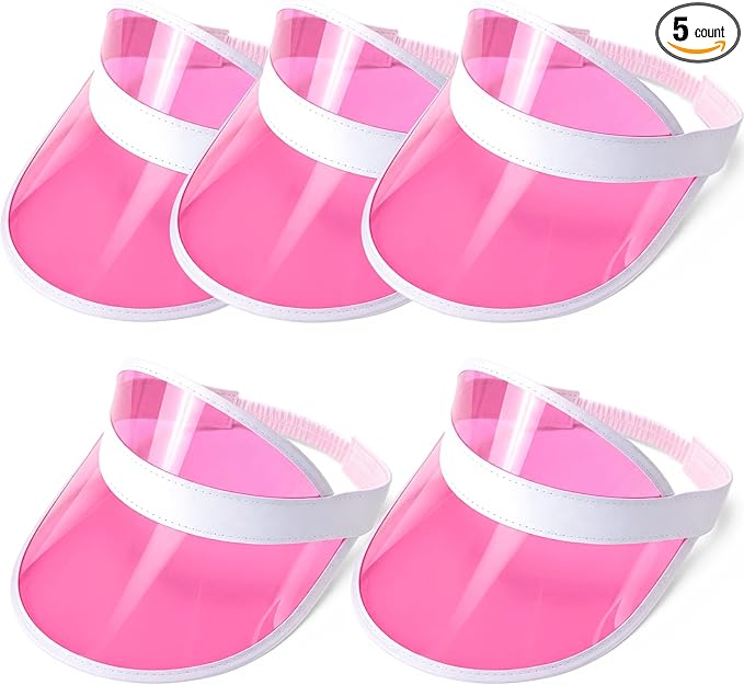 Tarpop Poker Visors Hats Bulk Casino Bingo Visor Casino Dealer Clear Plastic Sun Golf Hats for Women Men
