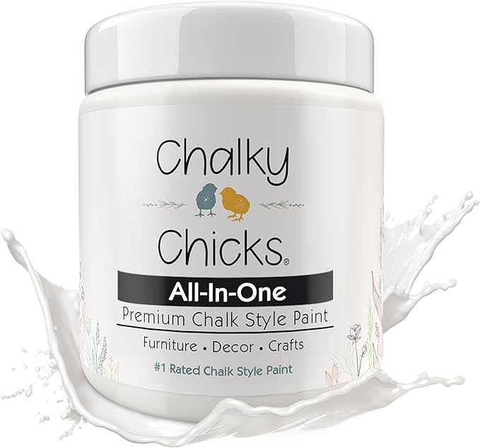 Chalky Chicks 8 Fl Oz Matte Hail Chalk Paint by ChalkyChicksFurniturePaint