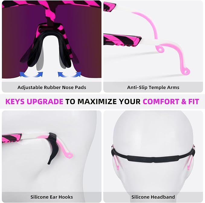 2-Sizes Kids Youth Baseball Sunglasses Men Women Vipers Sunglasses Softball Boys Girl True Polarization &UV Protection