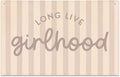 Long Live Girlhood Banner, Playroom Banner, Canvas Wall Hanging Flag Decor by JIUWEIHU