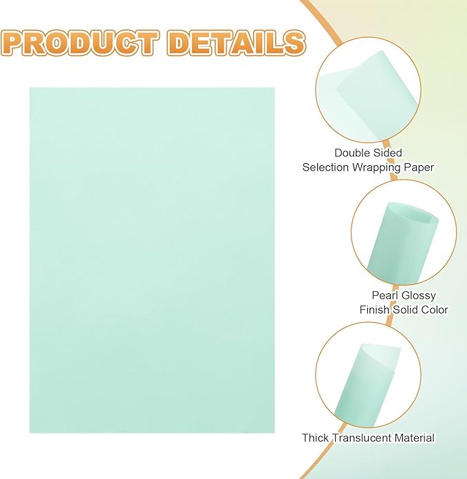 MECCANIXITY 100 Sheet Colored Vellum Paper 5.9" x 8.3", 100gsm Translucent - Image 3