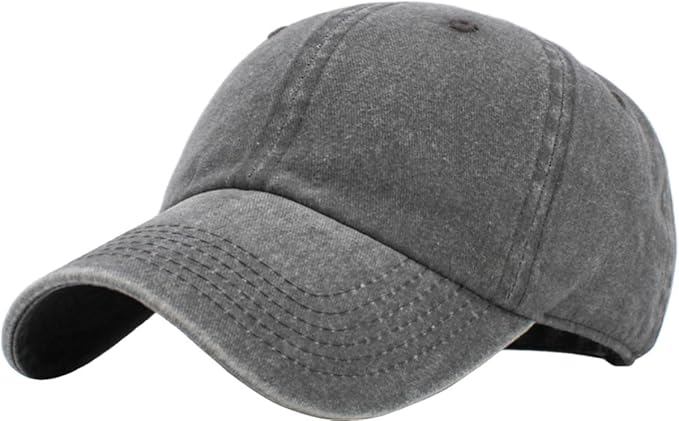 KBETHOS Classic Unisex Cotton Adjustable Low Crown Baseball Cap – Plain Dad Hat