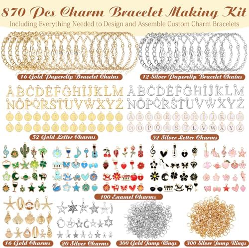 Highergo 717 Pcs Seashell Charms Lip Gloss Keychain Making Kit DIY Craft