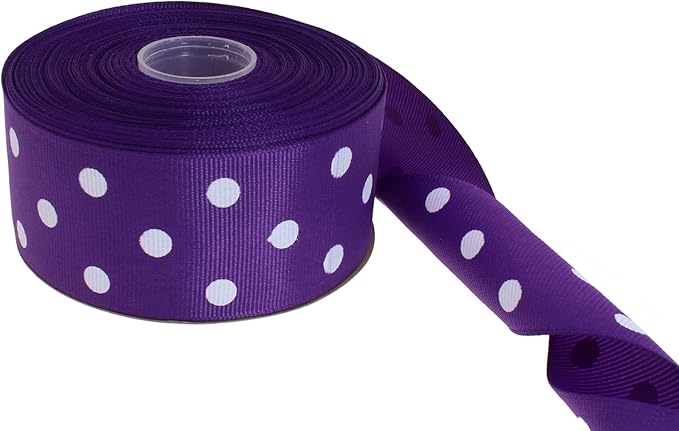 Polka Dot Grosgrain Ribbon 25 Yard Each Roll 100% Polyester - Image 2