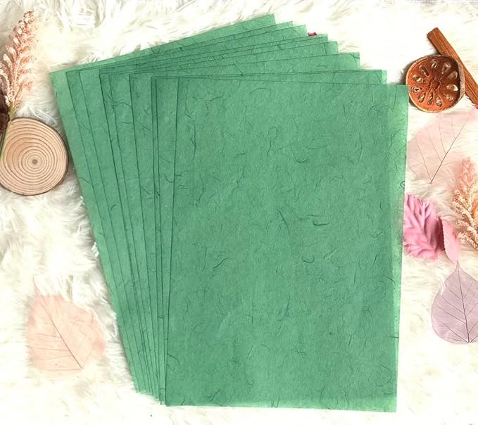 50 Sheets A4 Natural Fiber Mulberry Tree Mulberry Paper Sheets Art Tissue Washi - Image 5