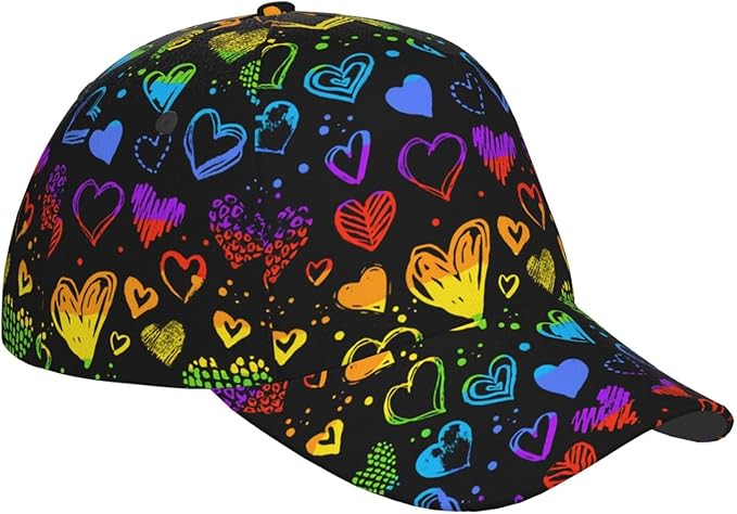LGBT Gay Pride Rainbow Hat Men Women Baseball Cap Adjustable LGBT Trucker Hat Unisex Style Headwear Hats
