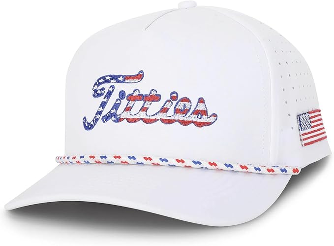 Curves & Clubs Titties Golf Hat - Funny Golf Hat, Titties Hat - Funny American Hat - One-Size-Fits-All - Men's Gifts