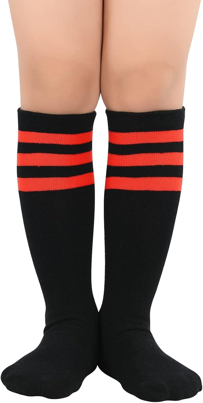 American Trends Kids Toddler Soccer Socks Youth Baseball Softball Football Socks Knee High Accessories for Girls