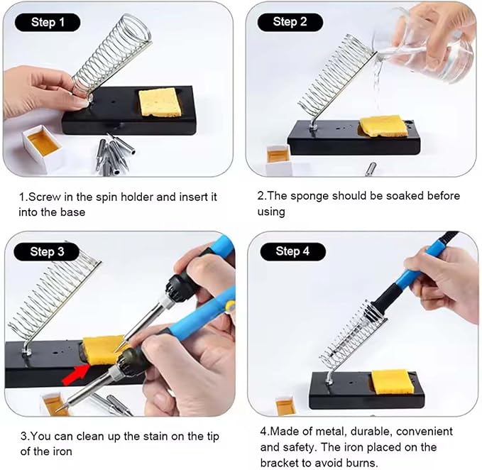 Electric Sodering Iron Kit set 110V 60W Adjustable Temperature Soldering Iron - Image 12