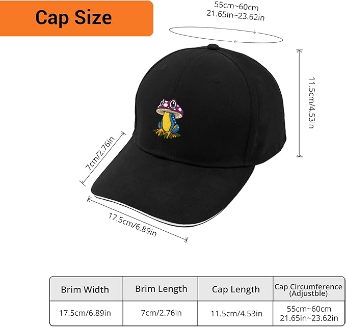 Embroidered Baseball Cap for Men Women, Breathable Cotton Adjustable Hat, Various Patterns for Casual Daily Outfits