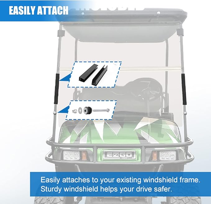 Windshield for EZGO TXT 1995-2013 Golf Cart Tinted