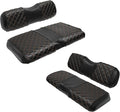 XUANYUDG0769 Golf Cart Front and Rear Seat Covers for Club Car DS 2000.5-up OEM Ordinary Front Seat and Aftermarket Common Rear Seat Kits, No Stapler Vinyl Leather Diamond Club Car Seat Covers