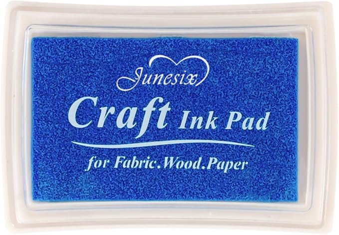 Dark Blue Ink Pad Finger Washable Kids Stamp Ink Pad by Ancwzoz