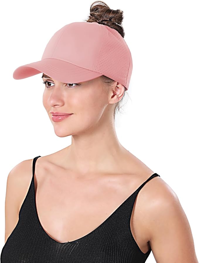 ZTL Women's High Ponytail Baseball Cap Performance Running Hat Quick Dry Mesh Sports Cap Unstructured Dad Trucker Hats