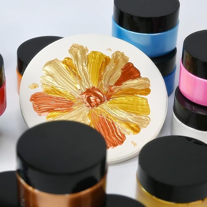 Shimmer Metallic Acrylic Paint Metallic Chalk Paste 1.7oz/50ml, DIY Crafts - Image 5