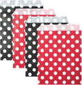 KEYYOOMY 200 Pcs Red and Black Candy Buffet Bags Small Cookie Bags Polka Dot by KEYYOOMY